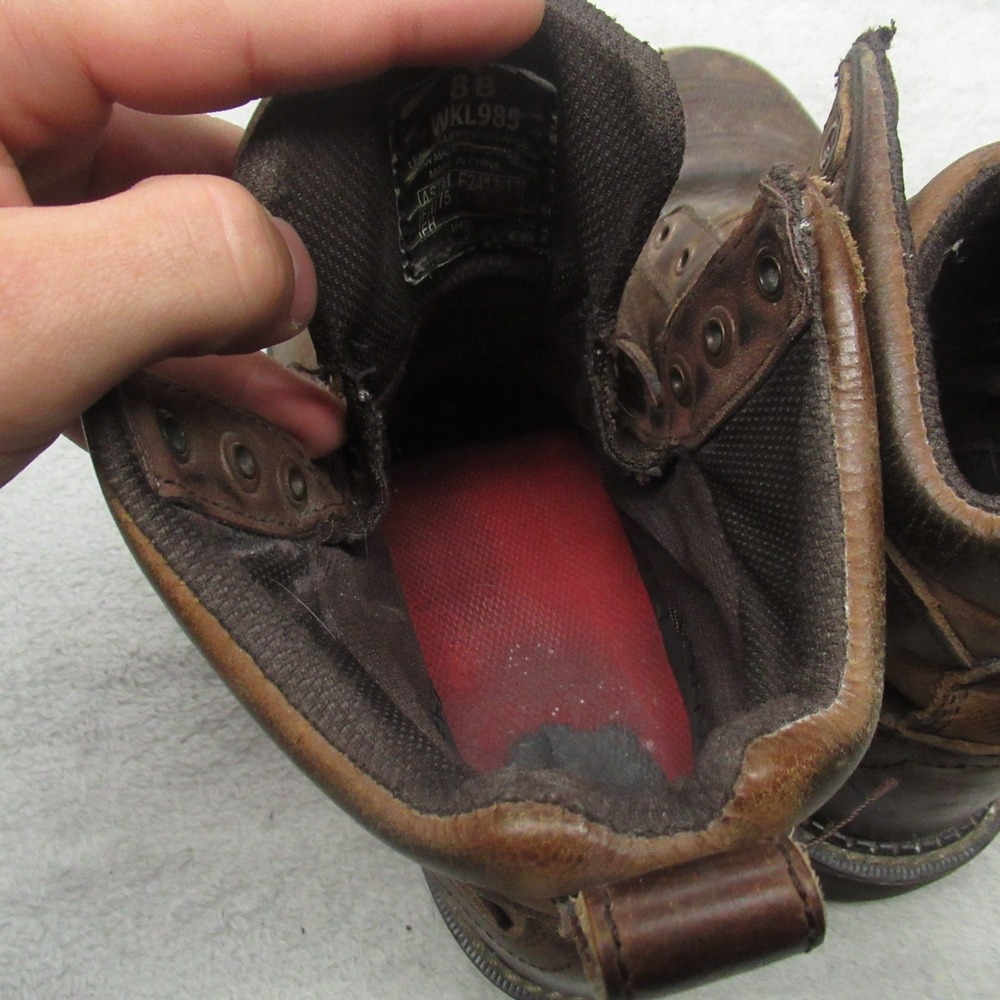 Justin Womens‎ 8B Work Boots Brown Leather Katerina 6" Steel Toe Waterproof - Picture 9 of 16